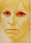 lut tve (Yellow faces), 1998, olej na pape, 5274 cm, D.D.