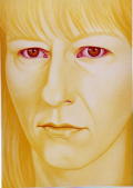 Žluté tváře (Yellow faces), 1998, olej na papíře, 52×74 cm, I.L.