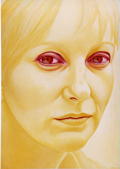 lut tve (Yellow faces), 1998, olej na pape, 5274 cm, L.M.