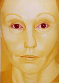lut tve (Yellow faces), 1998, olej na pape, 5274 cm, O.S.