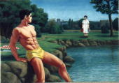 Kalifornt kluci (California boys), 1998, pastel  10070 cm